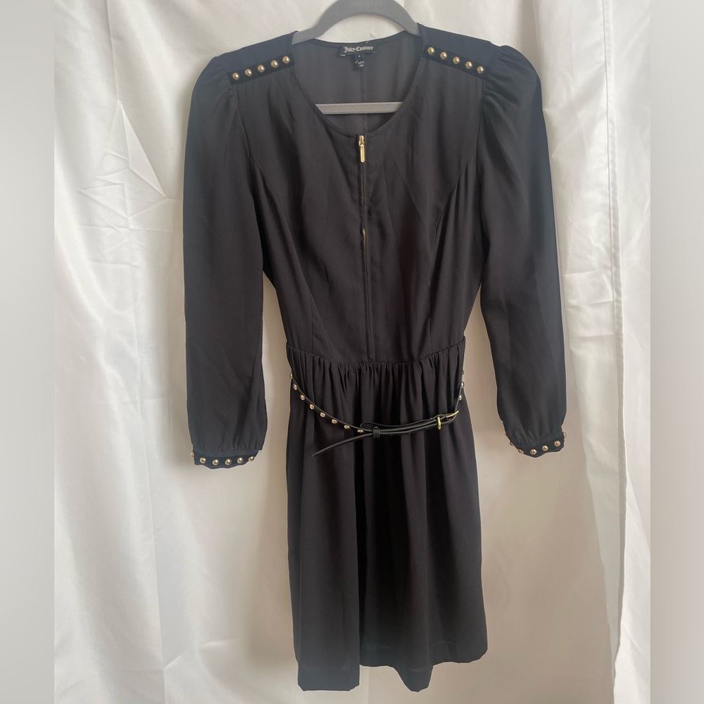 Juicy Couture Black Dress with Gold Details and black velvet.  Size 6.